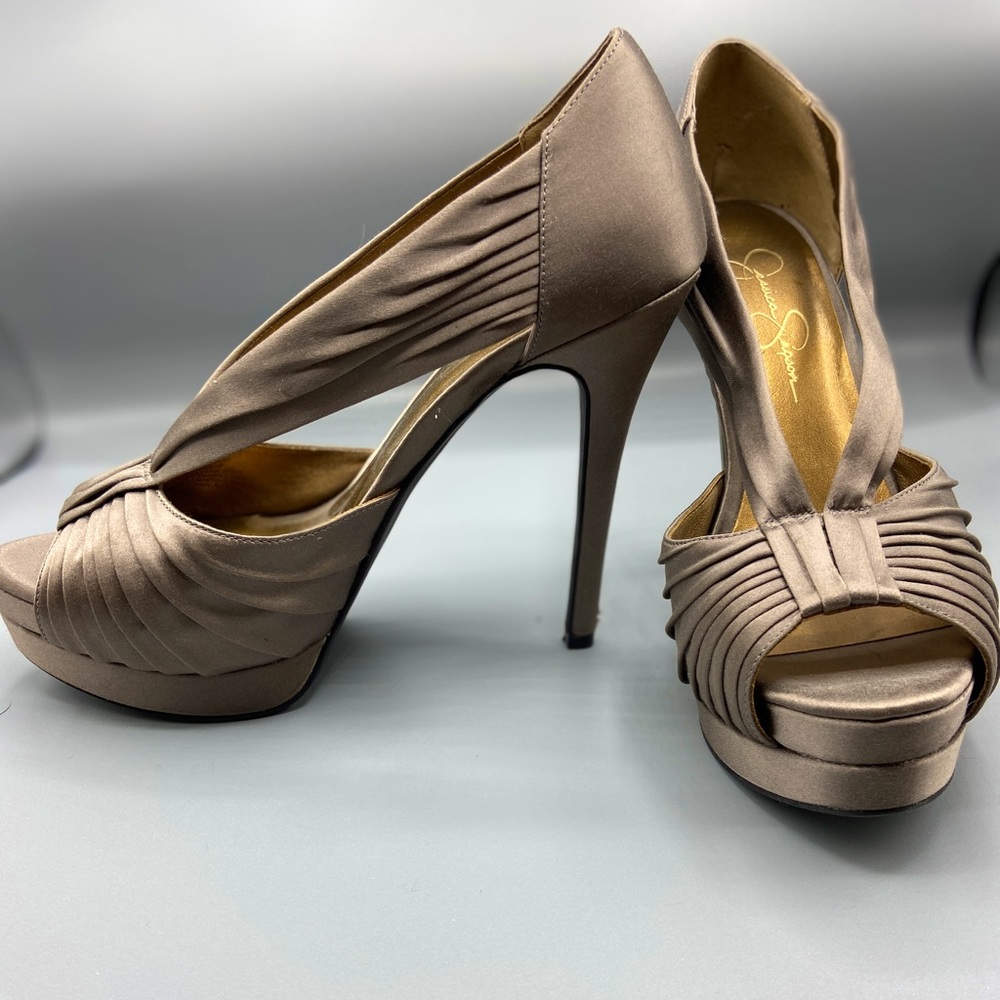 Jessica Simpson, Satin Rose Gold Heels